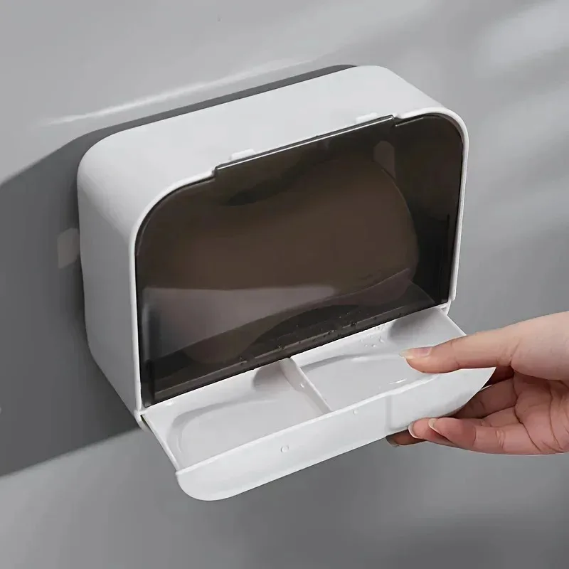 

Waterproof Soap Box for Shower, Hanging Soap Holder with Drainage for Bathroom Storage
