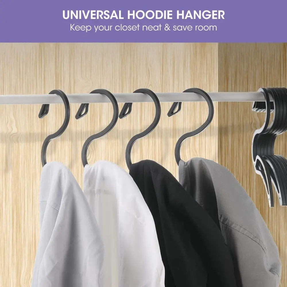 5Pcs Multifunctional Hoodie Hangers Portable Plastic Home Clothes Hanger Space Saving S Shaped Drying Rack