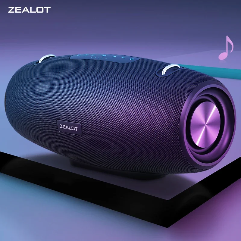 Zealot-S67 60W Portable Bluetooth Speaker Outdoor Party Speaker Big Loud Speaker Excellent Bass Performace 3D Speaker