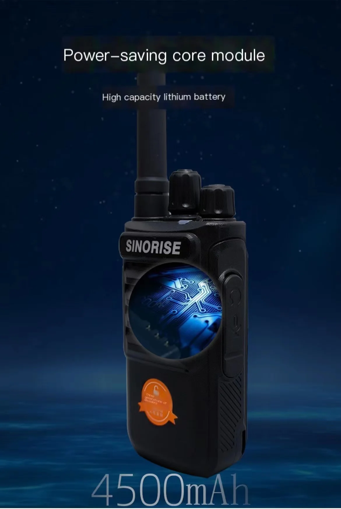 SINORISE-Automatic FM Analog Walkie-Talkie, High-Power, Outdoor Unit, Small Portable, Civil, Mini Handheld, SR-628