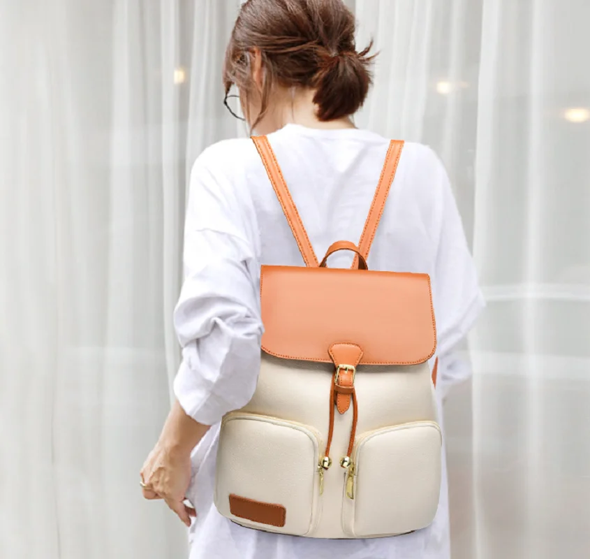 New Luxury Fashion Brand Backpack Women Leather Large Capacity Shoulder Bags School Bag for Girls Leisure Travel Backpacks