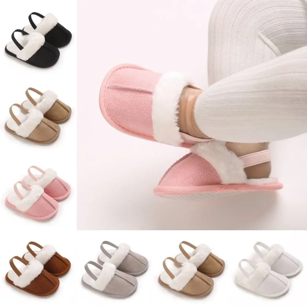 

New 0-18M Cotton Slippers Winter Warm Soft Sole Toddler Shoes with Insulation Anti-slip Indoor Walking Shoes Infant Girls Boys