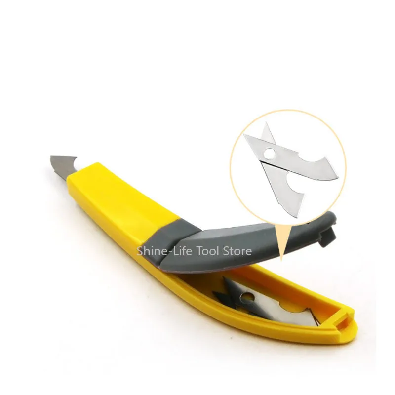 Acrylic Multi-Purpose Hook Knife Acrylic Board Plastic Plexiglass Hook Knife with 2 Spare Hook Knife Blades for PVC CD Cutting
