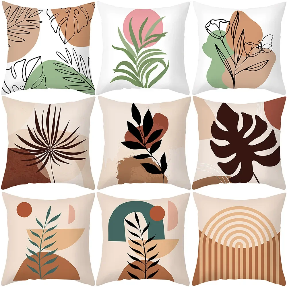 

2024 Summer Tropical Style Throw Pillow Cover for Bedroom Polyester Cushion Cover Designer Pillow Case Home Decor Funda Cojin