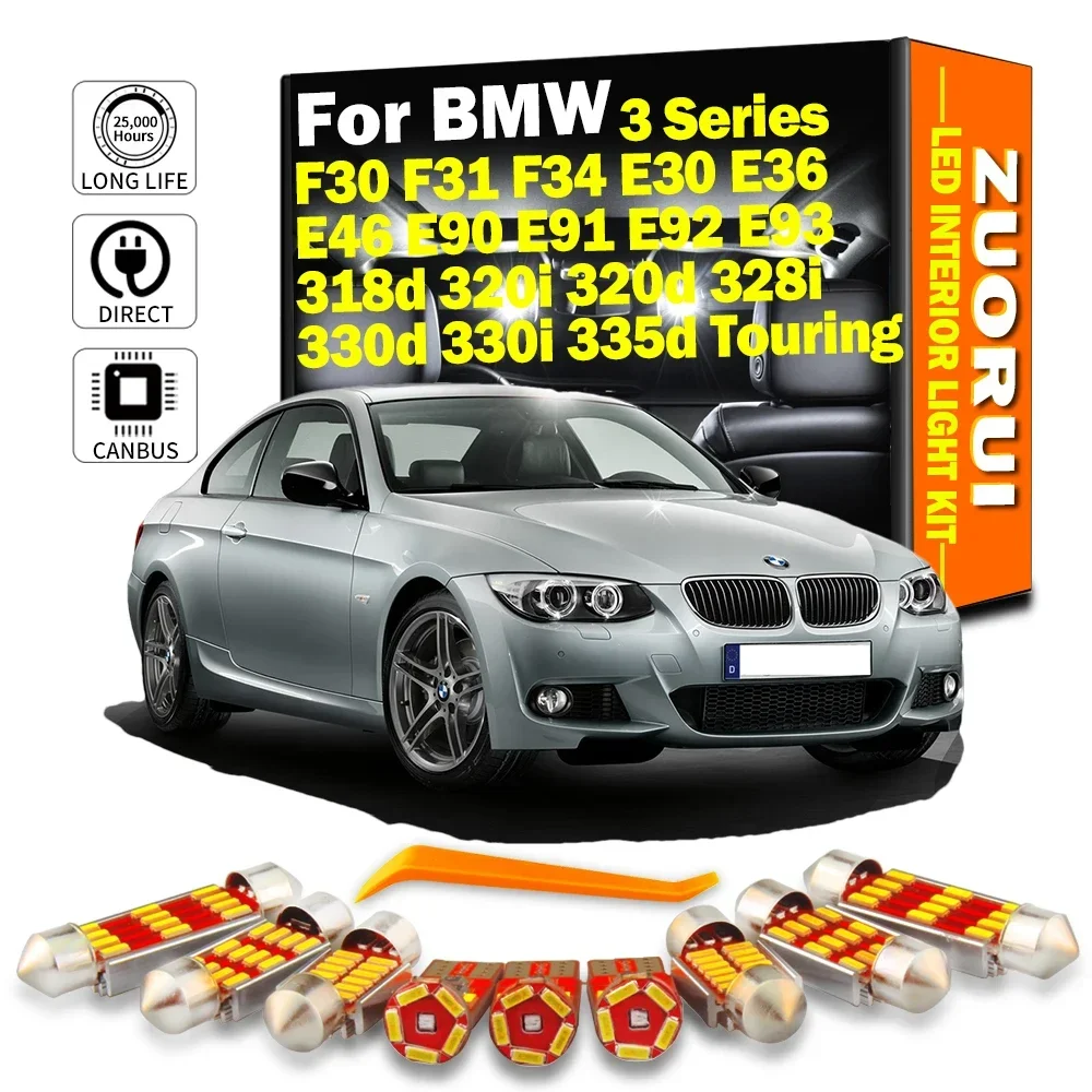 

Canbus LED Interior Light For BMW 3 Series F30 F31 F34 E30 E36 E46 E90 E91 E92 E93 318d 320i 320d 328i 330d 330i 335d Touring