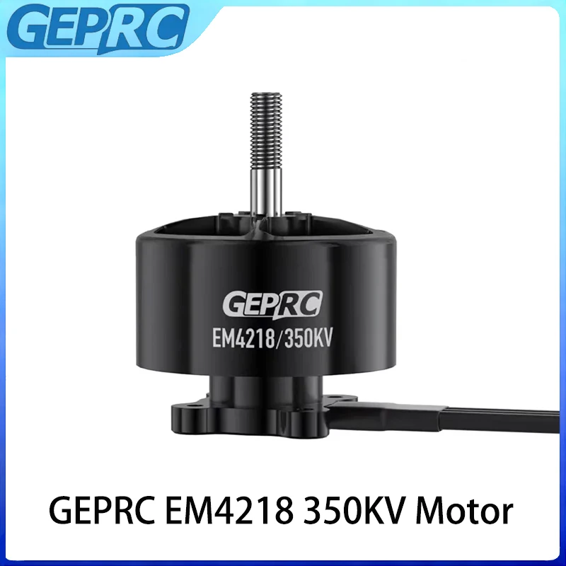 

GEPRC EM4218 Бесщеточный двигатель 350 кВ Высокопрочный стальной вал M6 Ток 60-80 А для гоночного мультикоптера FPV дальнего действия 13-15 дюймов