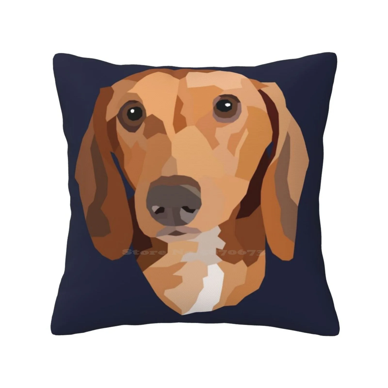 I Love My Dachshund Soft Comfortable Pillowcase Fart Dog Dachshund Brown Portrait