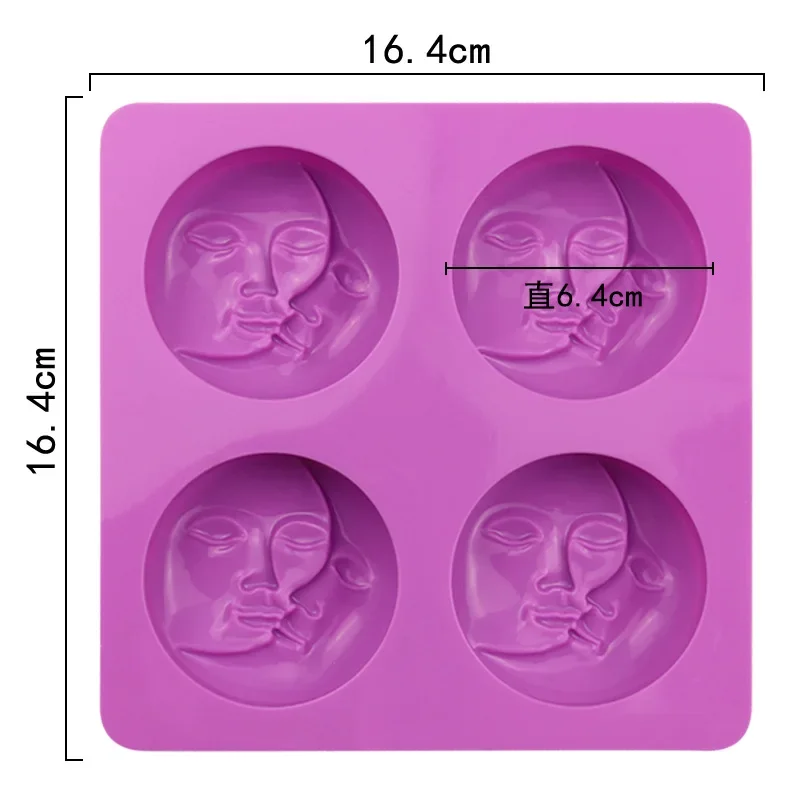DIY Round Face Silicone Soap Mold Handmade Candle Making Kit 3D Leaf Bee Shape Chocolate Pastry Cake Decoration Baking Tools