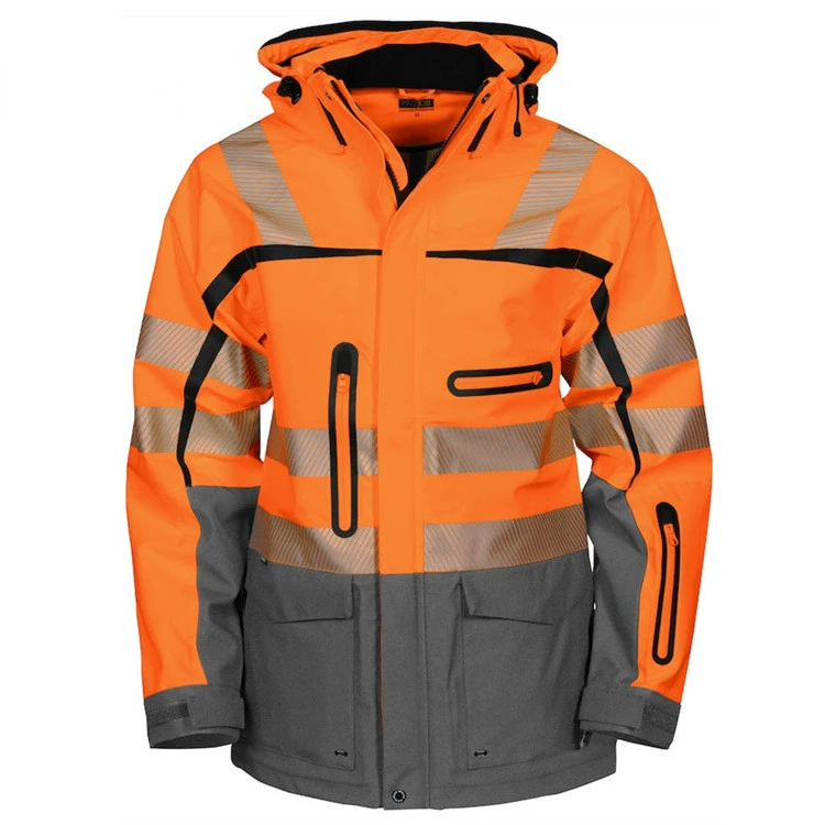 Reflective Safety Tunnel Fluorescent Hi-Visible High Visibility Workwear Safety Working Jacket