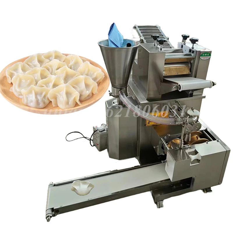 Restaurants Use Handmade Dumpling Machines to Operate Dumpling Machines of Various Shapes with Conveyor Belts Snack Maquina