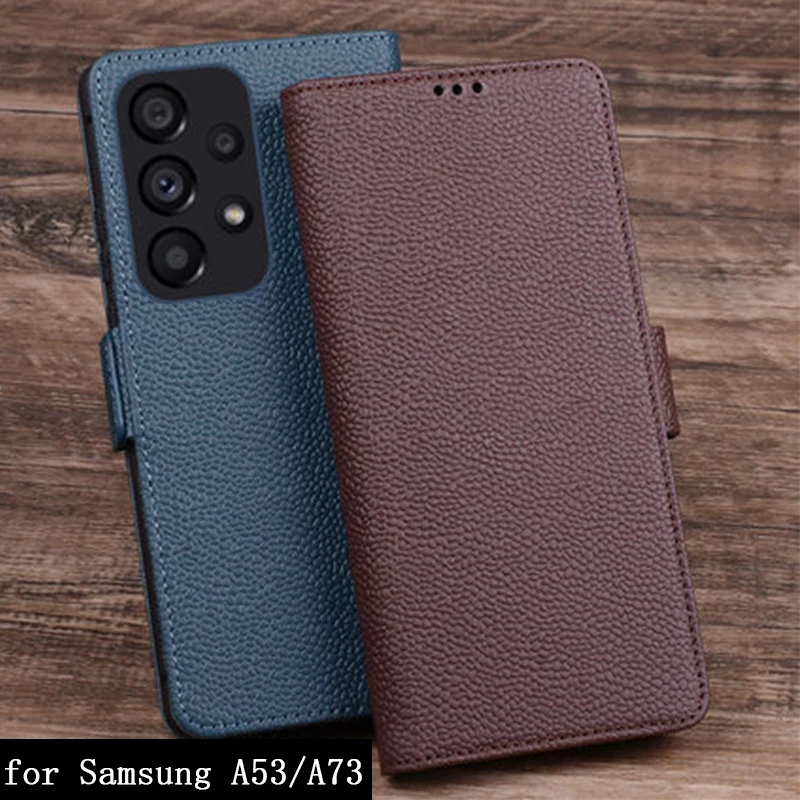 

Wallet Case for Samsung Galaxy A53 Luxury Genuine Leather Phone Cover for Samsung Galaxy A73 Magnetic Flip funda skin coque capa