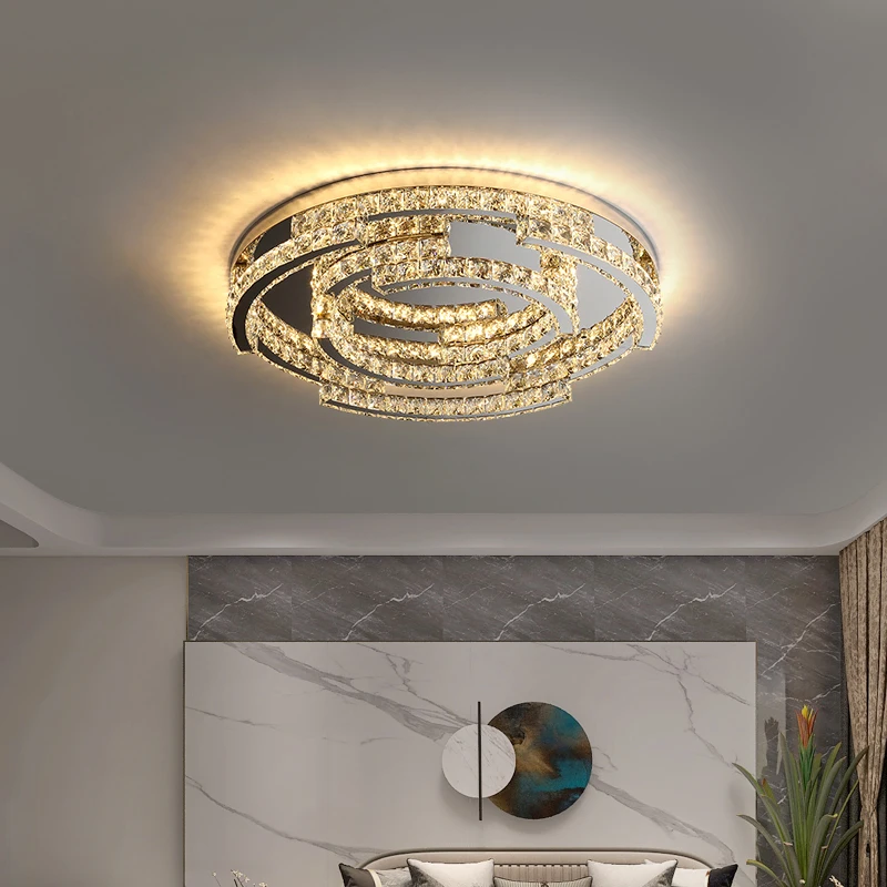 High Quality Creative Artistic Round Golden Chandelier Lighting Ceiling Lamp Restaurant Indoor Decorative