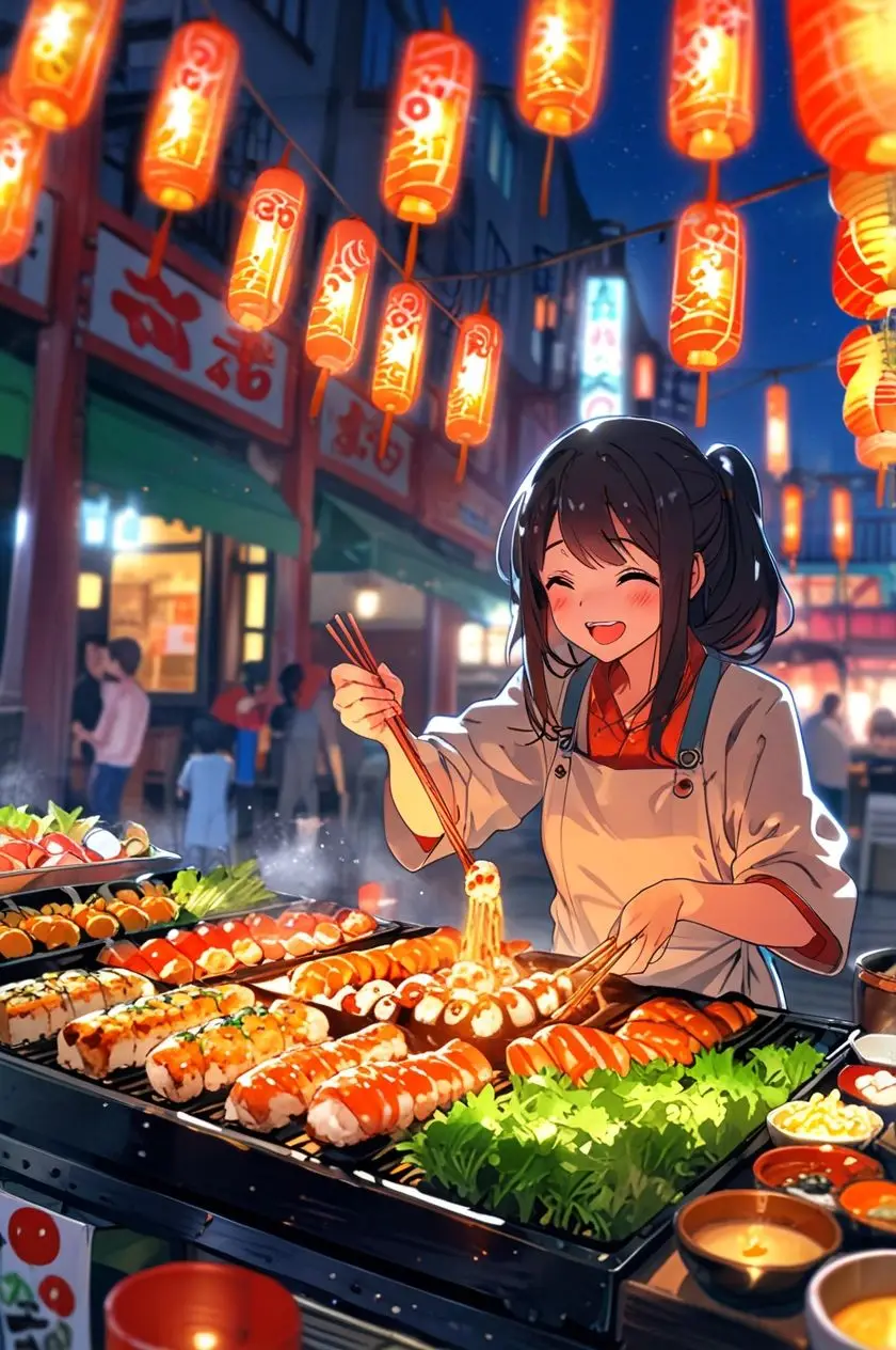 

500/1000/1200/2000 PCS Jigsaw Puzzles Street Sushi Food Anime Family Activity Games for Gameroom Bedroom Gifts Home Decor