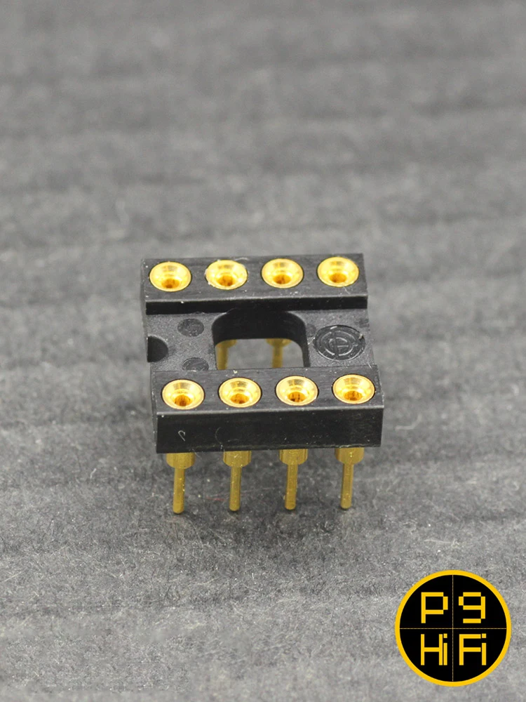 High End Beryllium Copper 10u Gold Plated IC Sockets Block DIP8 8Pins Connector DIP Op Amp Socket  8P Pin