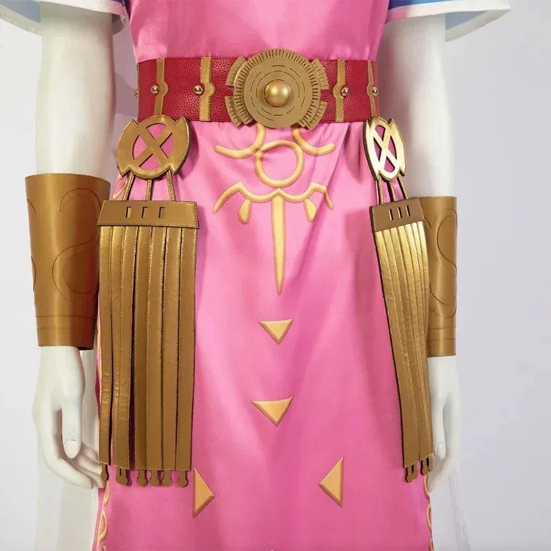 Costume cosplay da principessa rosa Zelda Dress Outfit Girl Abiti da gioco di Halloween Set completo e articoli individuali venduti su misura