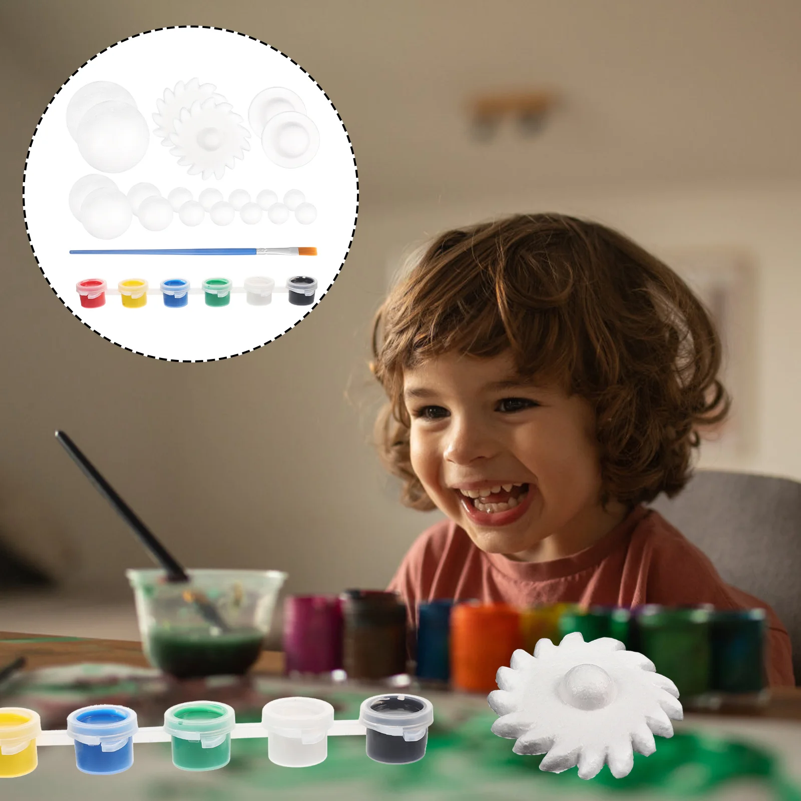 2Sets DIY Solar System Foam Balls Polystyrene Craft Kit for School Projects Art Decoration Solar System Model Foam Ball