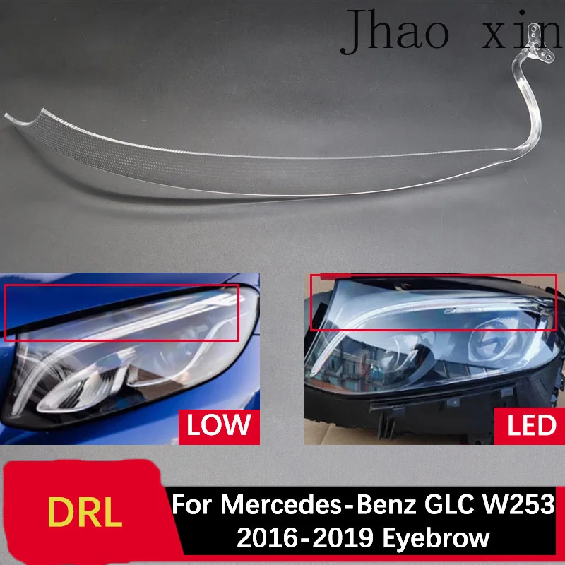 Angel Eye White Light Ballast Car Daytime Light DRL Tube for Mercedes-Benz GLC W253 2016-2019 Eyebrow Universal for High and Low