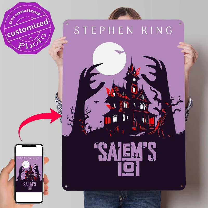 Salem's Lot Movie Illustration 3D Texture Printed Poster Custom Vintage Metal Tin Plate Sign for Wall Art Article Decoration