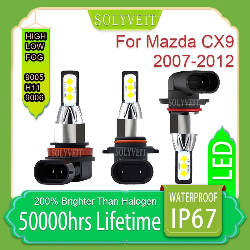 

Light Up the Road Far Ahead Long-Range Illumination 9005 H11 9006 Headlight fog LED For Mazda CX9 2007 2008 2009 2010 2011 2012