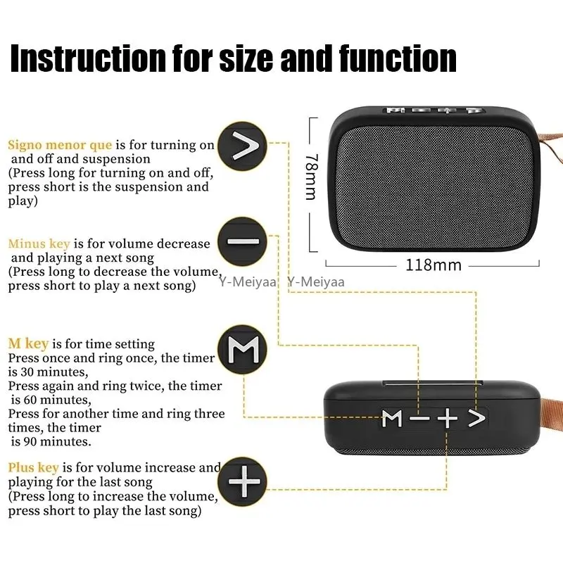 Altoparlanti portatili Outdoor Bluetooth 5.0 Mini altoparlante Oxford Colonna wireless Lettore musicale stereo 3D Surround Hifi Sound Box