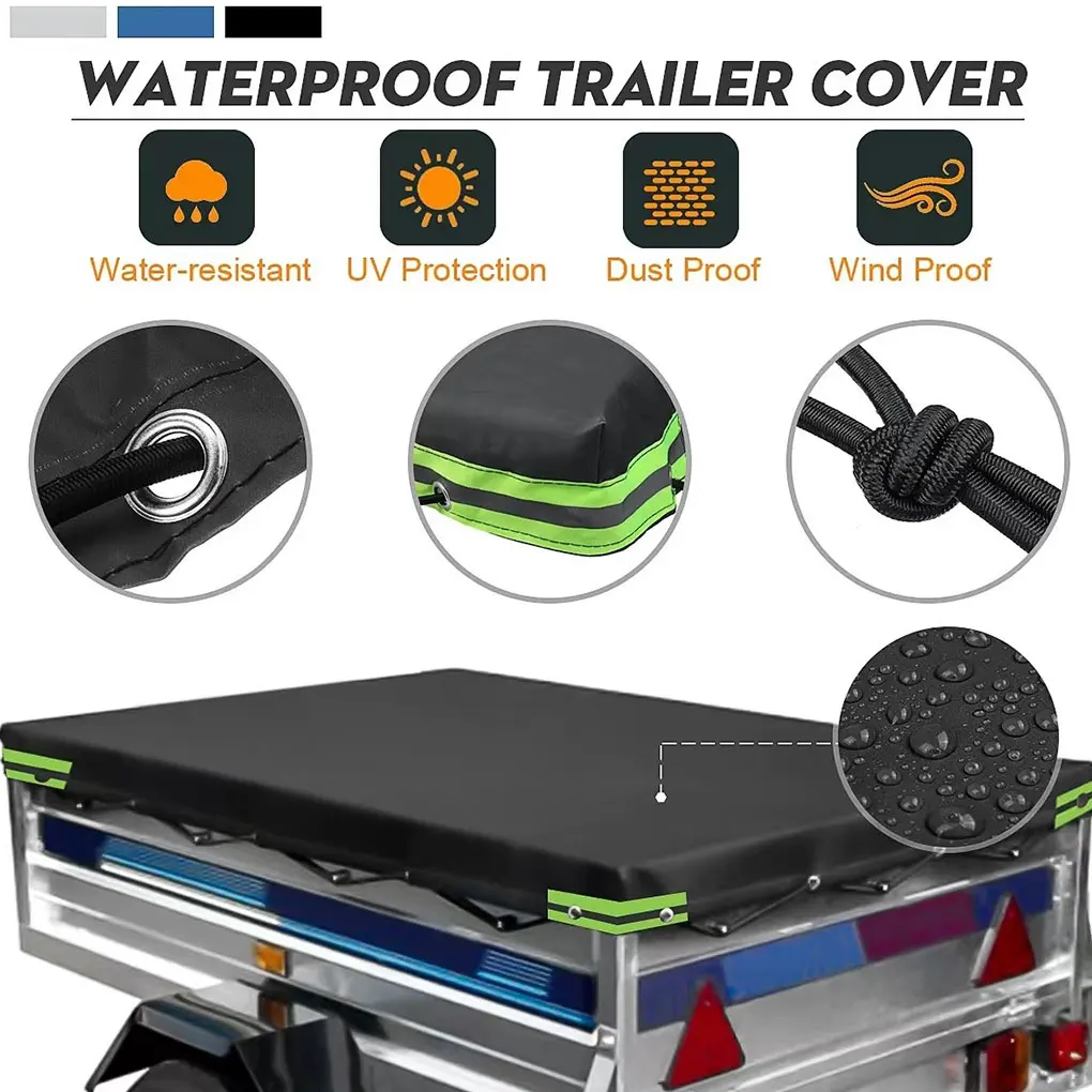 Trailer Tarpaulin Flat Tarpaulin Trailer Cover Transport Storage Easy To Carry