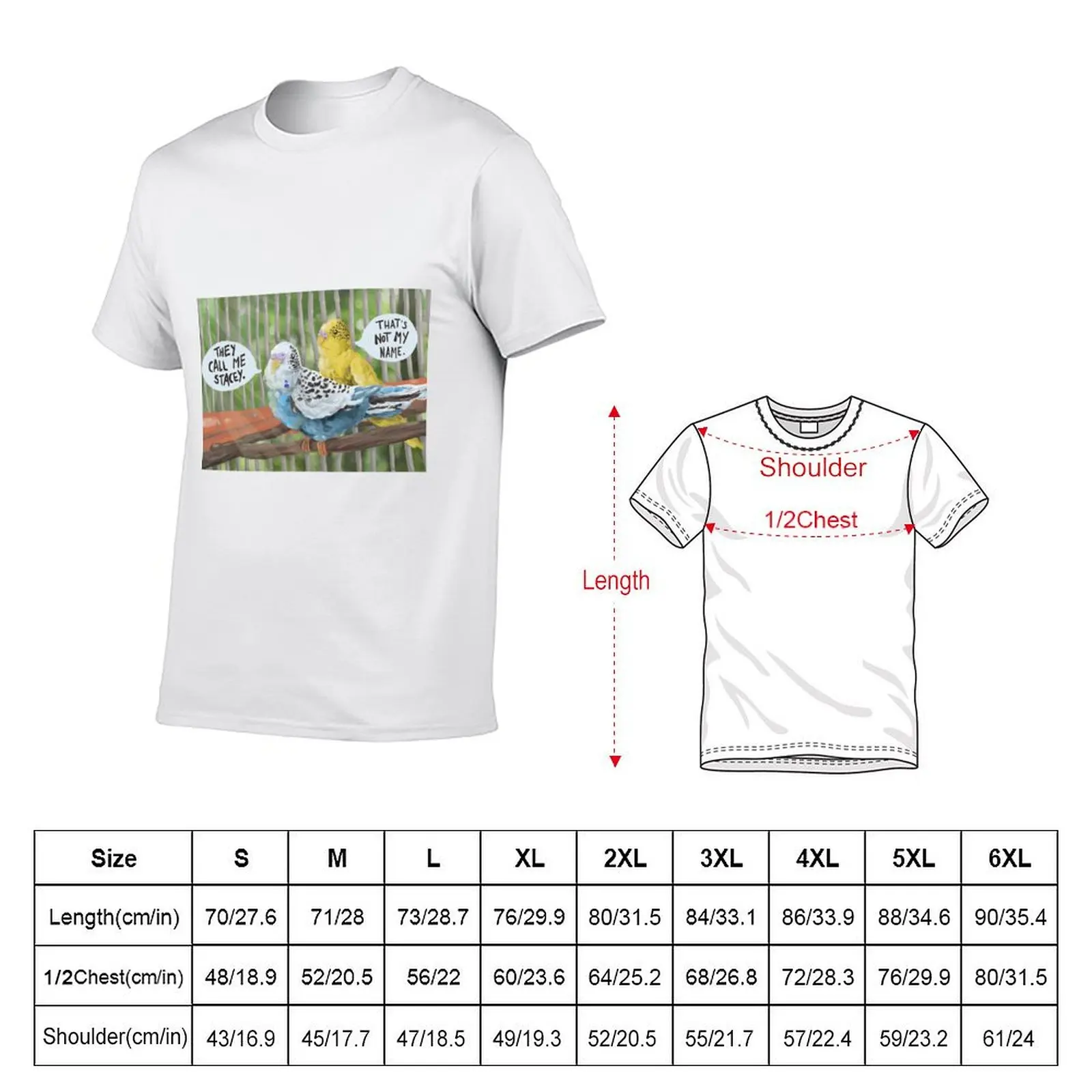That's Not My Name Parakeets T-Shirt All Weather Casual Short Sleeve