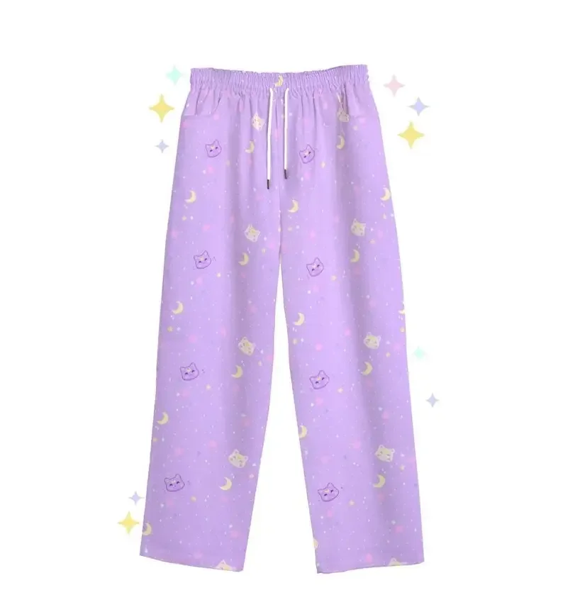 Summer Personalized Fashion Cute Pants Trendy Fashion Printed Loose Women's Casual Sports Pants Unisex Streetwear Sports Pants