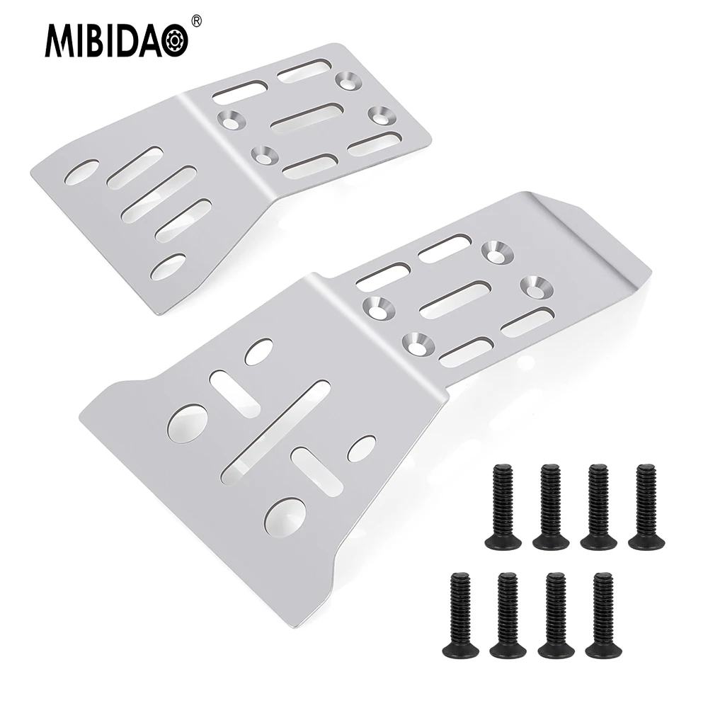 MIBIDAO Front And Rear Chassis Armor Protector for 1/14 Mojave Grom Mega 380 RC Car Upgrade Parts Accessories
