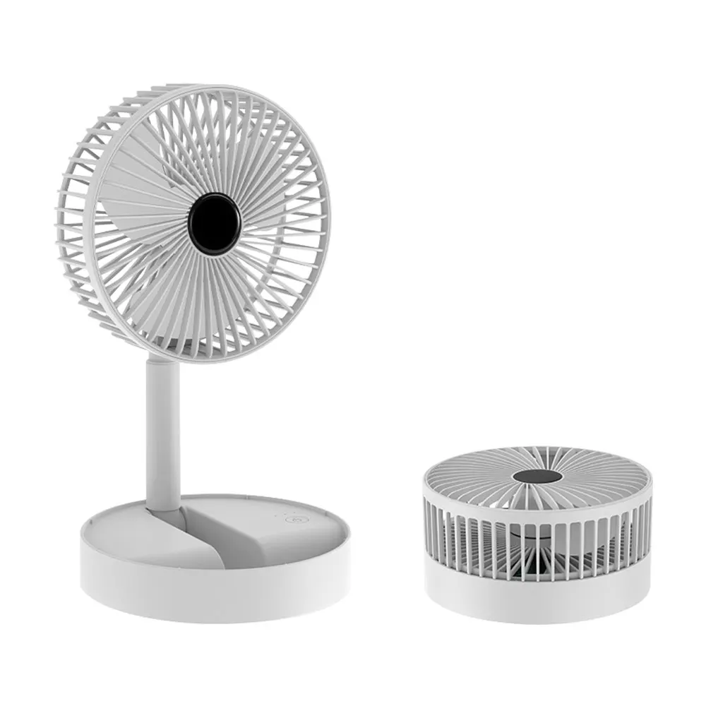 Stand Fan 6 Inch Folding Portable Telescopic Floor/USB with Rechargeable Battery 3 Speeds Super Quiet Adjustable Height