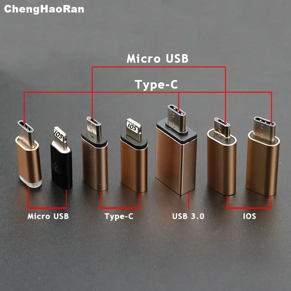 1 szt. Micro USB do adaptera konwertera dla iPhone X 8 7 6 Plus typ C/IOS do Micro USB Adapter do Samsung S8 Xiaomi