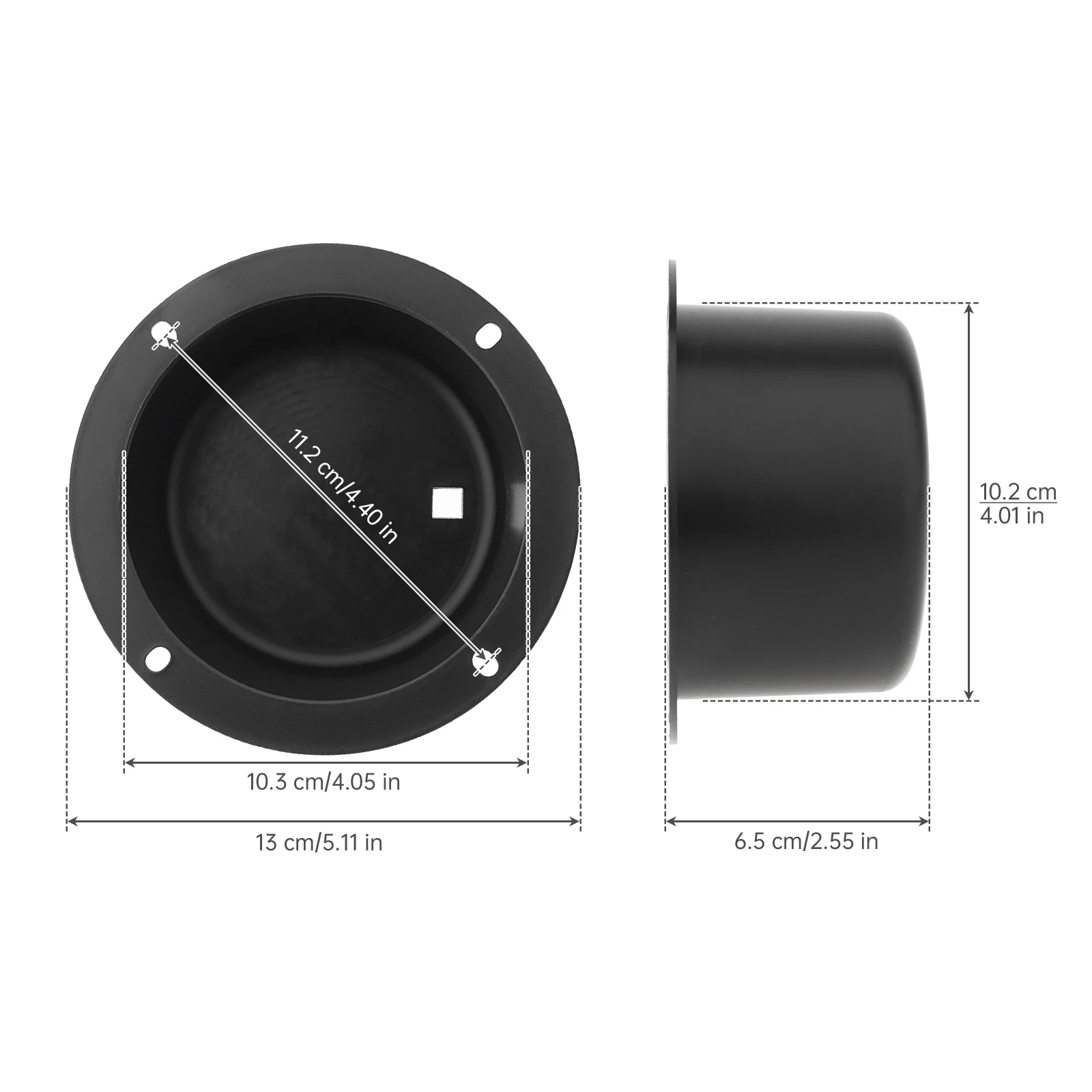 Universal 4-Inch Speaker Baffle for Car Door, Boat, Home Audio, Noise-Reducing Enclosure