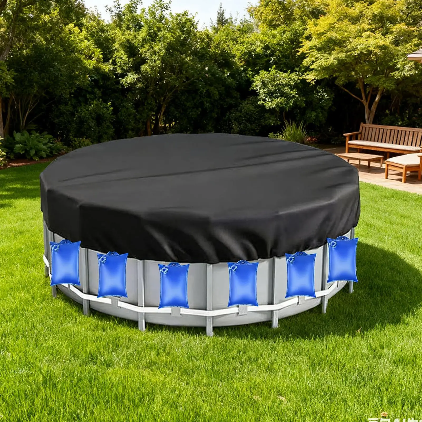 

Water Bags For Pool Cover Heavy Duty Safety Products With Hooks 10 Pieces Ground Pool Cover Weights For Hot Tub Storm Daily Home