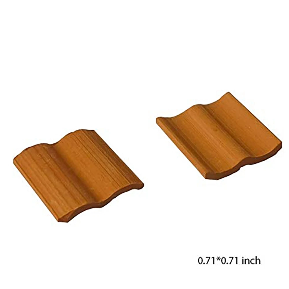 60 sztuk Mini czerwone płytki dachowe zestaw do budowy modeli miniaturowe płytki figurka kształtowanie krajobrazu DIY bajkowe akcesoria ogrodowe