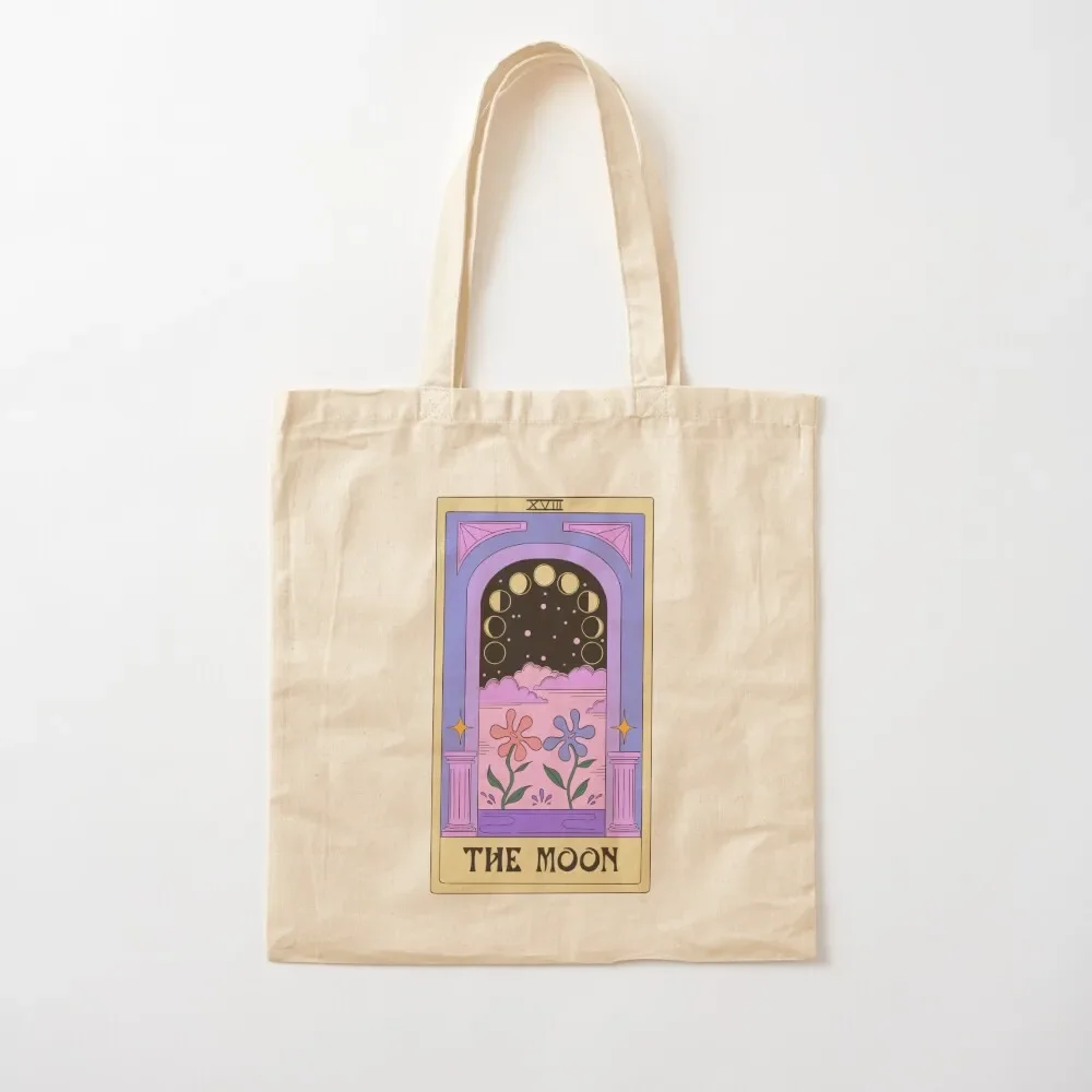 

The Moon Tarot Card Tote Bag bag for beach reusable grocery bags Shopping bags tote bag custom