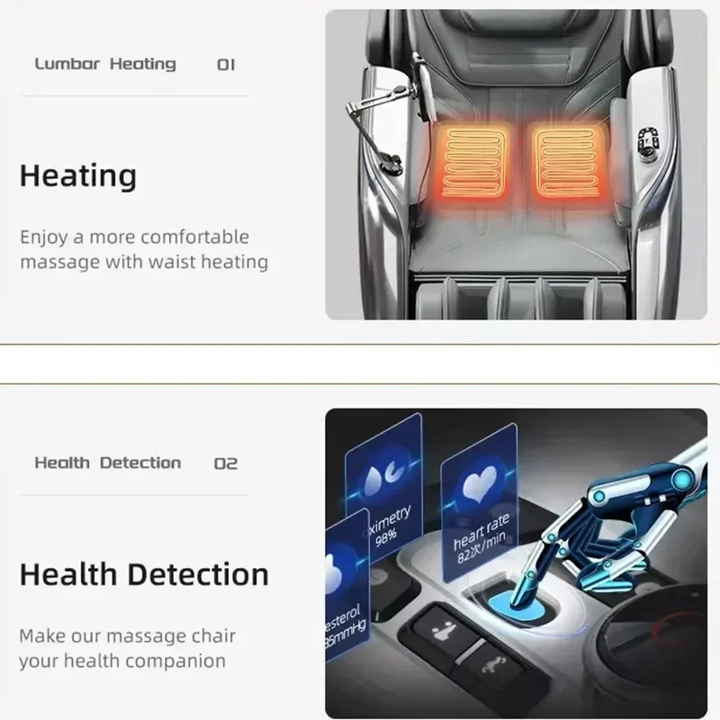 Full body massage chair, factory price, heating, voice control, zero lounge chair massage chair