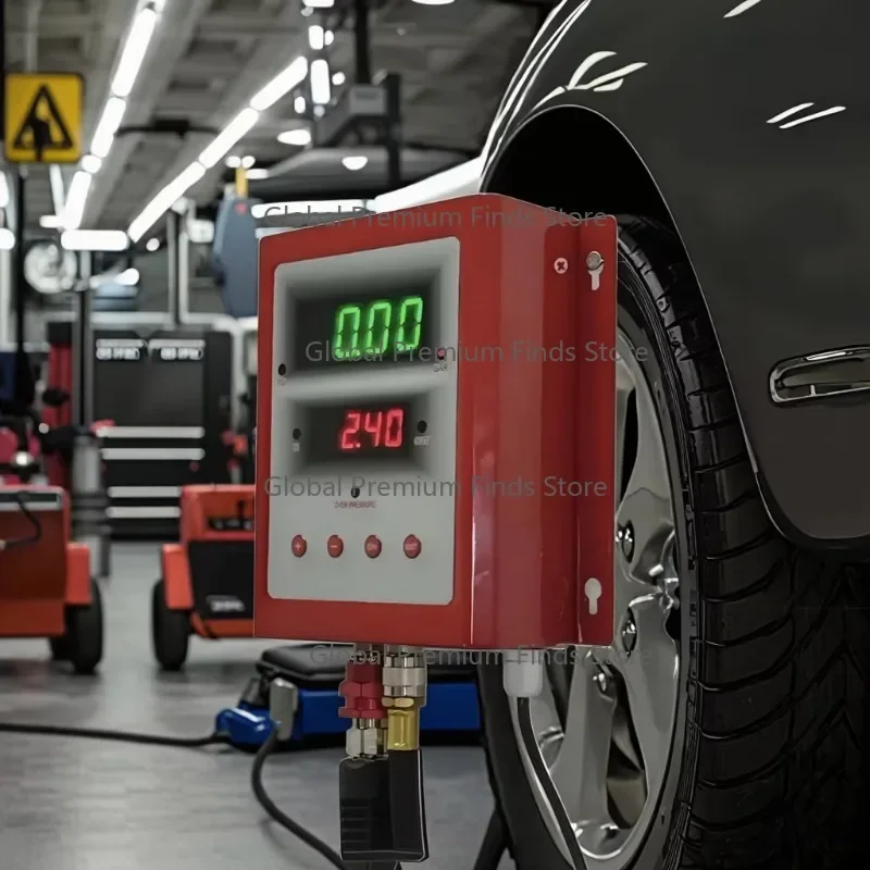 Wall-Mounted Tire Inflator with Digital Display Fully Automatic for Home Garage Automotive Tool