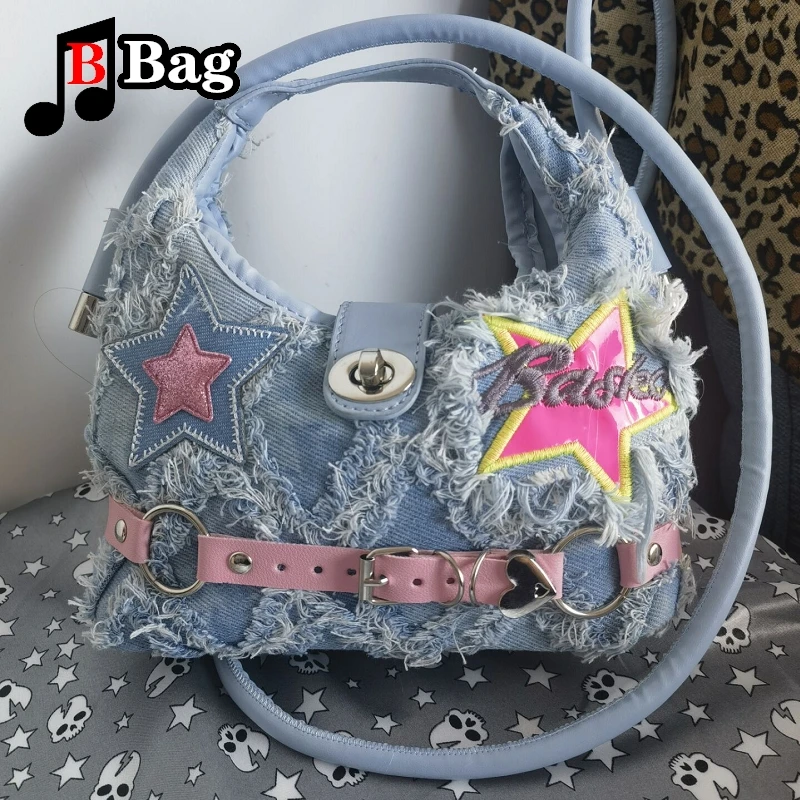 

Cowboy Spice Girl Cute Sweet Asian Culture Bag Daily Tassel One Shoulder Crossbody Handbag Harajuku y2k tote