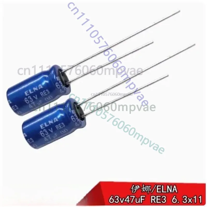 

30pcs Original Japanese ELNA RE3 Blue Robe 63v 47uF Audio Fever Electrolytic Capacitor 6.3 * 11mm