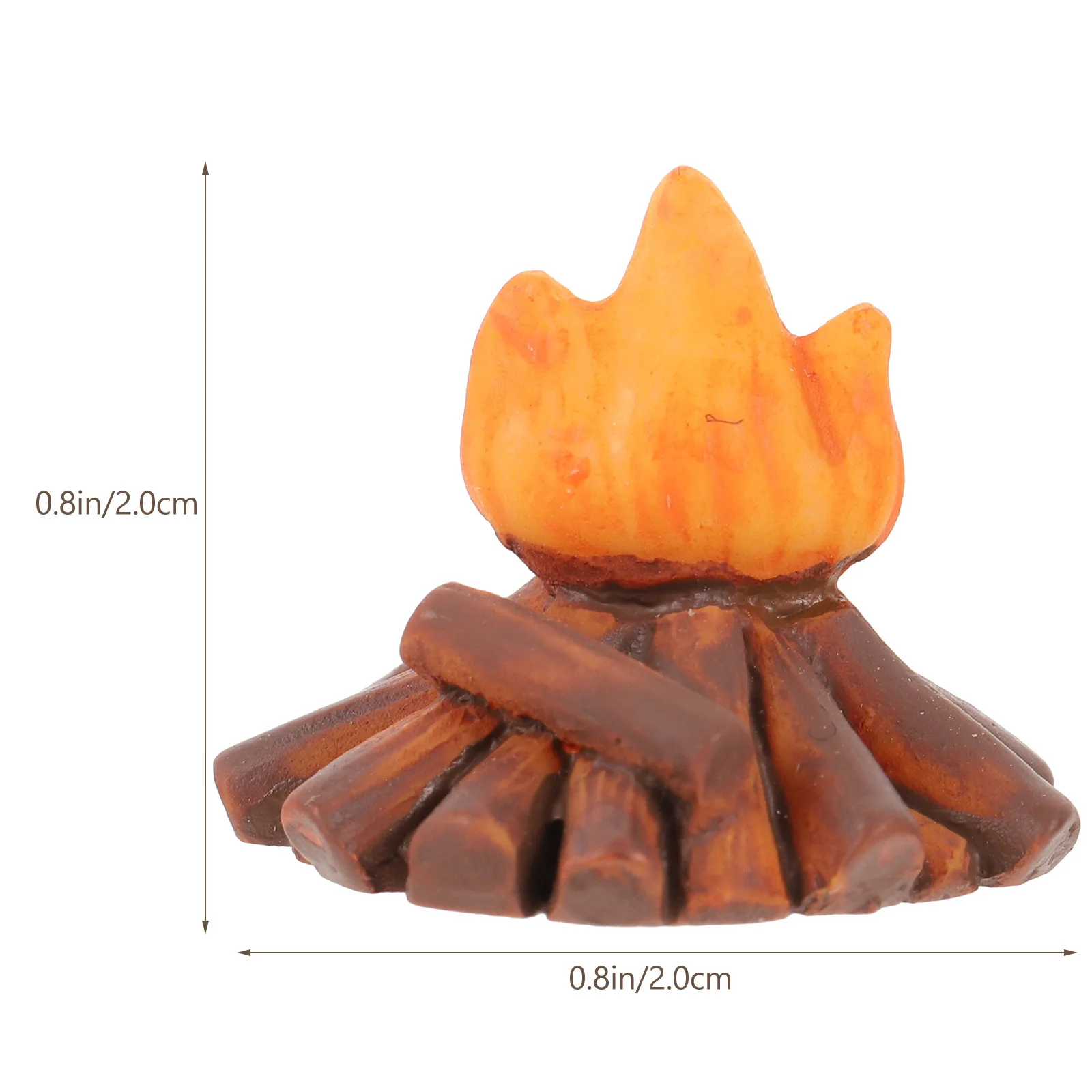 2 Pcs House Campfire Model Pretend Bonfire Dollhouse Miniature Camping Toy Minature Dollhause