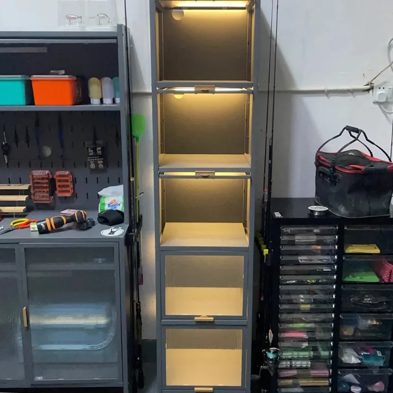 

Стеллаж для хранения Стойка для удочек Стеллаж для выставки товаров Шкаф для хранения Luya Поддельная приманка Ящик для хранения приманок Luya Витрина для рыболовных снастей