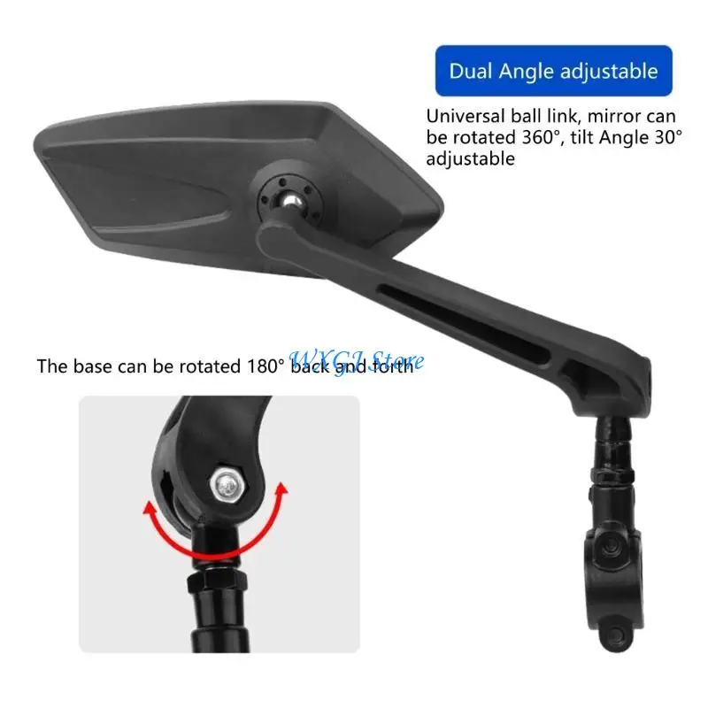 

37JE Pair Mountain Road Bike Rear View Reflector 360 Degree Rotating Reflector