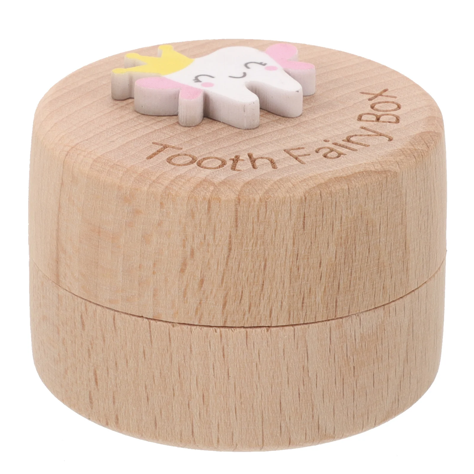 

Baby Tooth Box Wooden Round Kids First Tooth Keepsake Container For Toddler Deciduous Teeth Fetal Hair Storage Organizer
