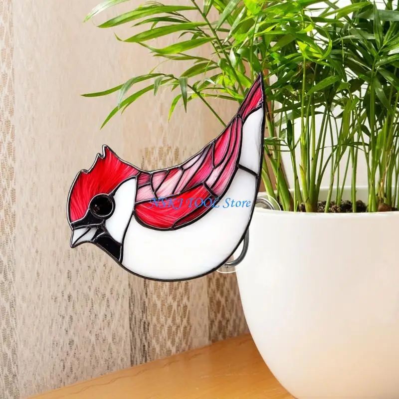 L8RC Bird Acrylic Planter Home Office Decoration Easy to Clean Ornament view 4