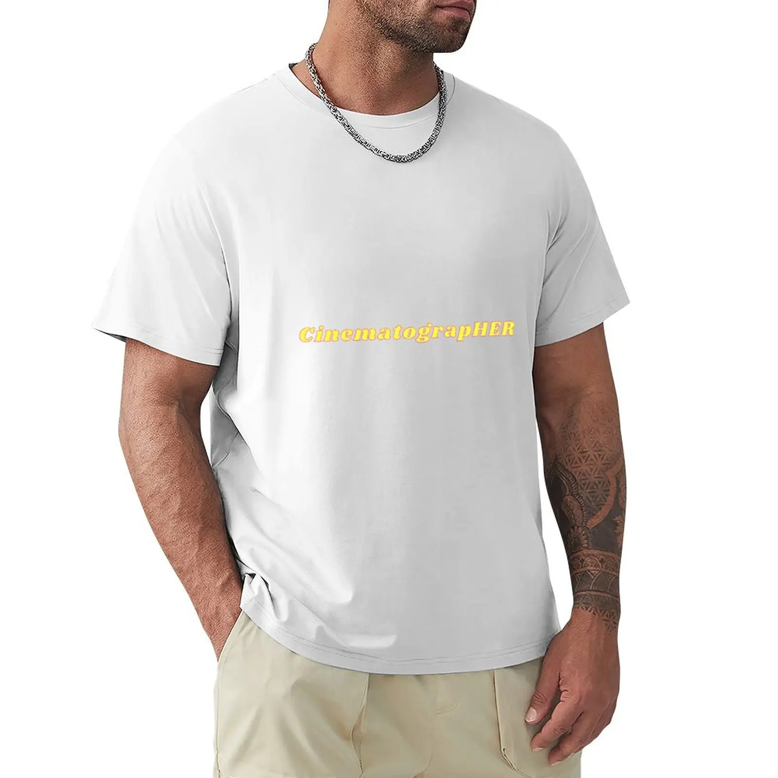 

CinematograpHER graphic T-Shirt funnys sports fans new edition plain white t shirts men