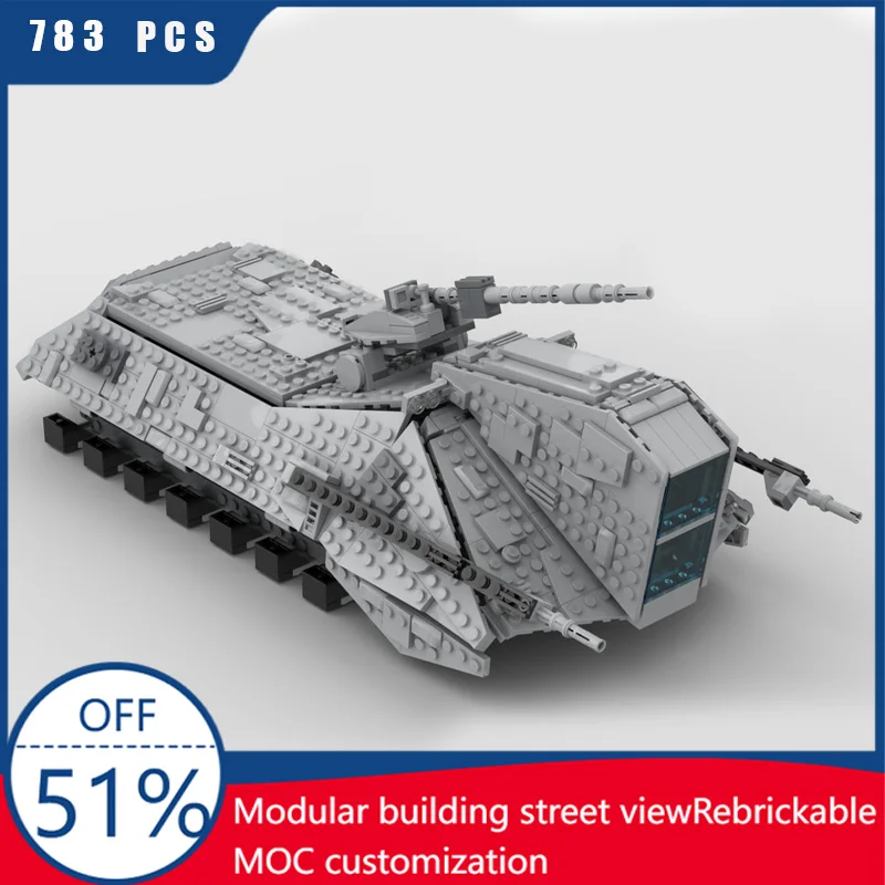 

783 Parts Creative Cool Tank Technology Modular Building Blocks Model For Boys Adults DIY Assembly Display Toys Christmas Gifts