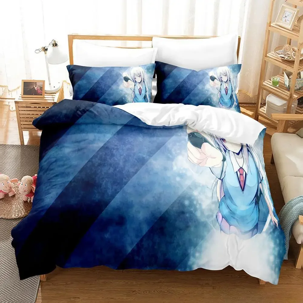 Set tempat tidur motif 3d Anime The Pet Girl of sakurase Single Twin Full Queen Set tempat tidur ukuran King Kamar Tidur anak-anak dewasa Set penutup selimut