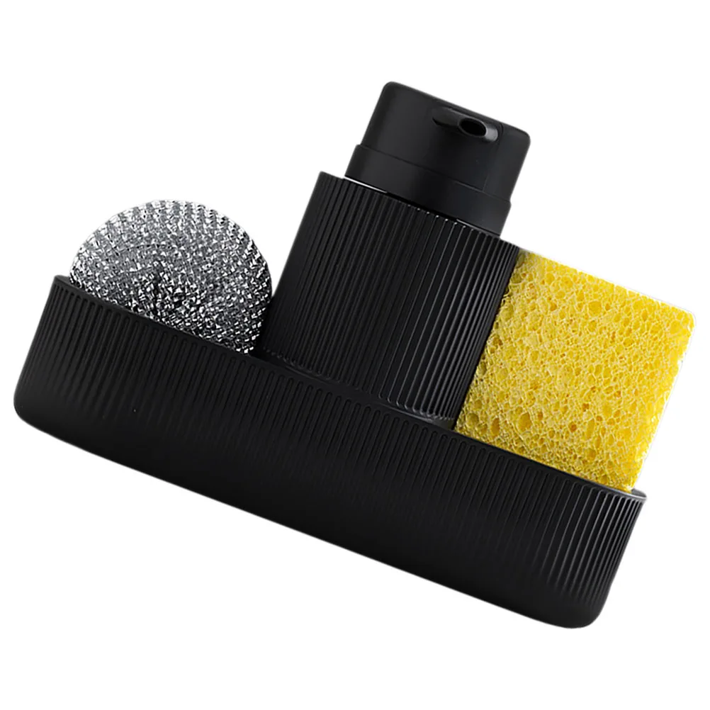 1 set dispenser di sapone da cucina in resina portasapone spugna spazzola organizzatore lavello contenitore per lozione pulizia della cucina essenziale