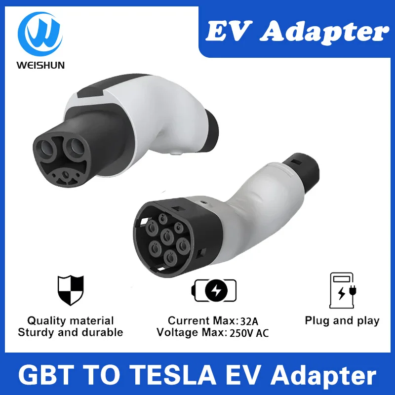 32A GBT to Tesla 7KW NACS Tesla Model 3 Y X S Car Adapter  Auto Parts 250V AC Charger For Tesla Use Accessories