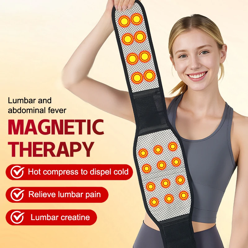 Adjustable Magnetic Waist Belt Therapy Back Women Man Massage Steel Plate Support Protector Self-heating Massager Strap