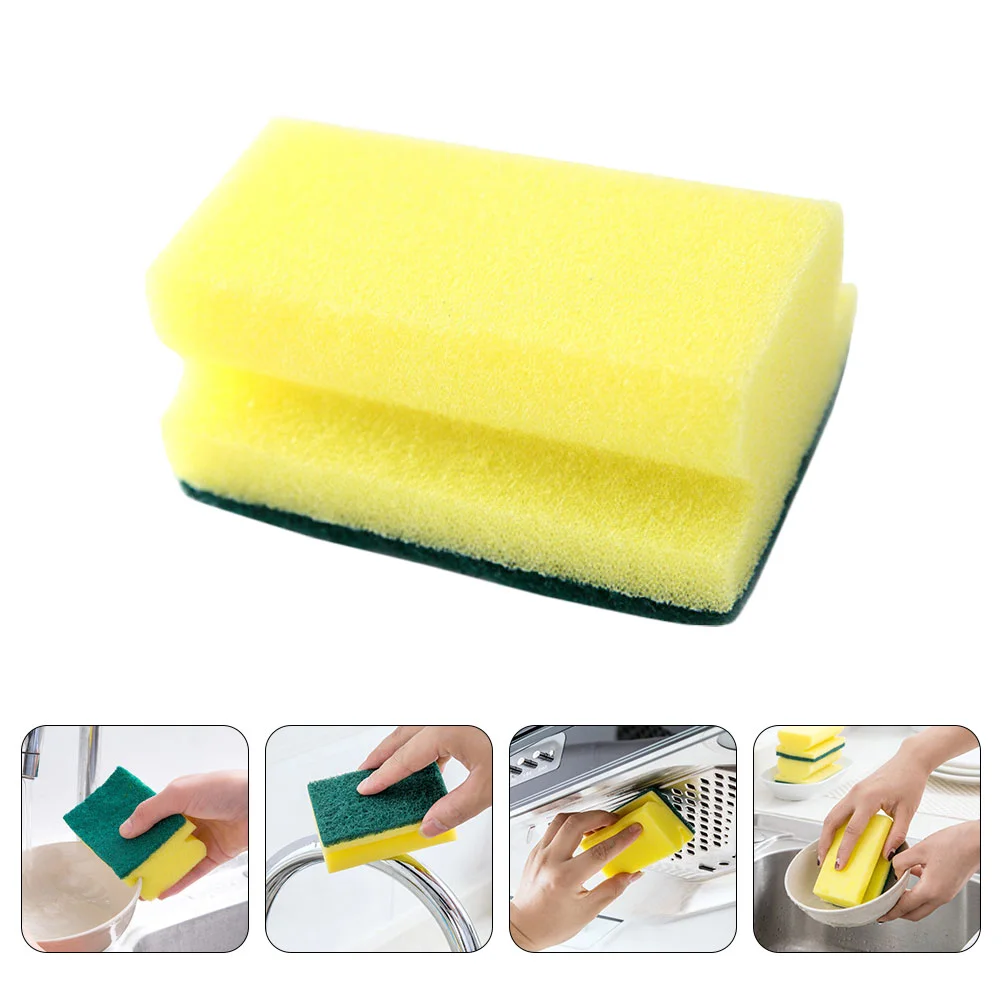 10 Pcs Anti-scratch Sponge Scrubbing Pad Flatware Sponges Scrubber for Dish Cleaning